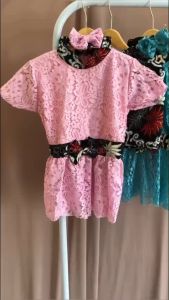 (FREE BANDO) KB AYU KID - KEBAYA ANAK 3-5 THN - KEBAYA BRUKAT ANAK - KEBAYA MURAH ANAK - KEBAYA BATIK ANAK - RX