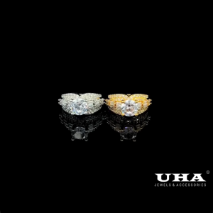 N1365 Nhẫn nữ đính đá CZ cao cấp sáng lấp lánh UHA