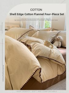 Kiss Dear | Thickened Flannel Pure Cotton Bedding 4-Piece Set