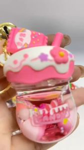 1PC WOMENS FRUITY JAR KEYCHAINS FASHION BAG ACCRSSORIES