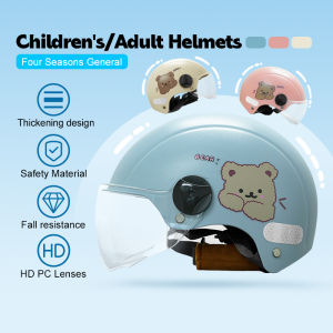 Half Face Helmet for Women Men with Adjustable Straps and Reflective Strips to Improve Safety Riding Helmet Motorcycle Helmet for Kids Boys Girls