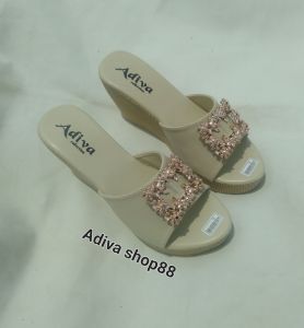 sandal wedges selop wanita HR05