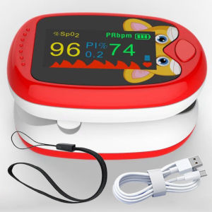 Rechargeable Finger Pulse Oximeter Blood Oxygen Finger Monitor Saturation Meter Heart Rate Monitor Child Baby Pulse Oximetro