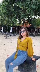 BISA COD | Atasan Wanita Fashion Termurah Terbaru Angelie Wrap Top Rayon Diamond / Angel Wrap Top Kekinian 2023 Ootd Lengan Panjang Fit To XL