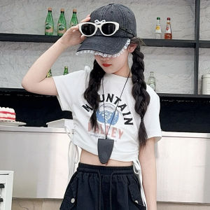 กางเกงขายาวทรงหลวมสบาย ๆ สำหรับเด็กผู้หญิง ทรงหลวม กระเป๋าหลายช่อง ฤดูใบไม้ผลิและฤดูใบไม้ร่วง กางเกงขายาวสำหรับเด็กโต