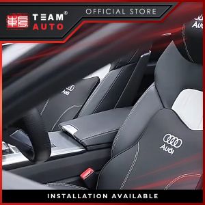 TeamAutoCare TAC40374 Hong Qi Cars Headrest and Cushion Set (Black)