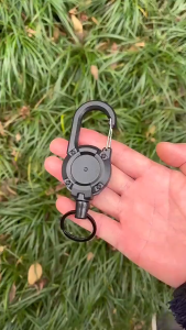 1Pcs Anti Theft Metal Retractable Keychain Elastic Rope Sporty Key Ring