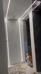 5M/10M Aluminum Profile Channel Holder/Diffuser U/YW Shape Linear Strip light for Ceiling Decor