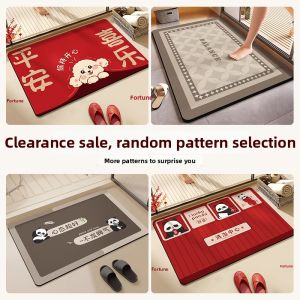 Silica Spongite Water Absorption Anti-dirt Non-slip Bathroom Doormat
