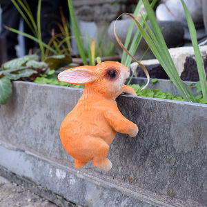 จตุรัสรูปกระต่ายคู่รัก ต้นไม้ ถ้วย ต้นไม้ พืช ตกแต่งบ้าน สไตล์เรียบง่าย ดีไซน์น่ารัก เครื่องประดับตกแต่งโต๊ะทำงาน