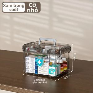 Qinju studio | Hộp Cấp Cứu Y Tế Đa Lớp Dung Lượng Lớn Có Tay Xách