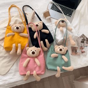 TAS BAHU SHOULDER TOTE BAG WANITA LUCU BONEKA BEAR IMPOR 6049#