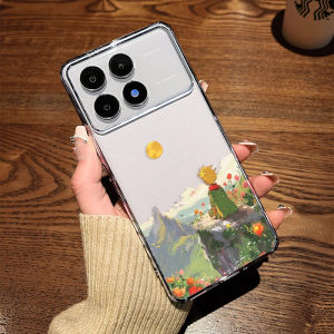 Creative Cartoon Oil Painting Little Prince Phone Case Transparent Silicone Shell for Xiaomi Redmi K90 K70e K80 MAX Note15/14Pro+