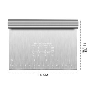 Dao Cạo Bánh Bằng Thép Không Gỉ 6"/8" Dụng Cụ Làm Bánh Làm Phẳng Bột Kem Bơ Thân Thiện Với Môi Trường Dành Cho Người Lớn