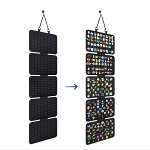Hanging Enamel Lapel Pin Display Panels Felt Badge Button Brooch Storage Holder Earring Necklace Display Stand Jewelry Organizer