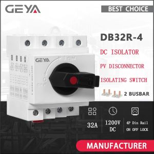GEYA DB32R DC Solar Isolator Switch PV Disconnector 1200VDC 32A 4P Din Rail Rotating Handle Solar Isolating Switch