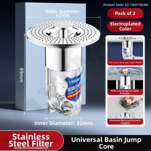 YEMO | Anti-odor and Pest-proof Sink Drain Stopper Pop-up Valve