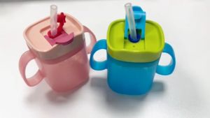LAKOE Training Duckbill Straw Cup 280ML Minum Sedotan Anak BPA Free