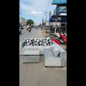 !!! FREE ONGKIR !!! Sofa L Putus / Sofa Sudut / Sofa Minimalis Beludru