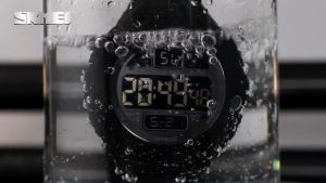 JAM TANGAN DIGITAL PRIA KEREN MURAH DUAL TIME STOPWATCH ALARM LED LIGHT ANTI AIR 30 METER 1656