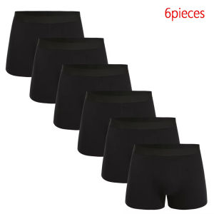 6Pcs/Set Men Panties Solid color Mens Underwear Soft Male Boxer Briefs Underpants Homme Luxury Set Shorts Slip Student Briefs