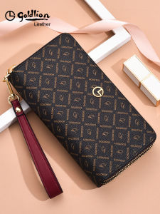 กระเป๋าถือผู้หญิง Goldlion 2025 กระเป๋าแฟชั่นขนาดกลางแบบหนัง PU กระเป๋าถือสำหรับงานเลี้ยงสังสรรค์ระดับไฮเอนด์พร้อมซิปสองข้าง