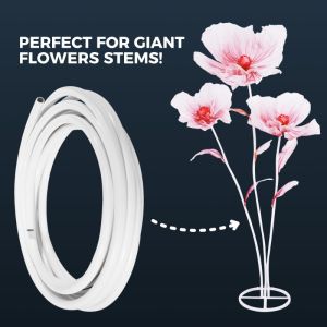 5M/2M Styling Tube PVC Aluminum Bendable Plastic Molding Pipe Large Fake Flowers Stem DIY Props Wedding Party Decoration