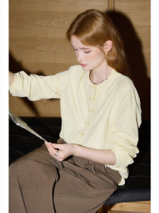 KUHNMARVIN | Áo Blouse Dáng Rộng Phong Cách Công Sở Thu