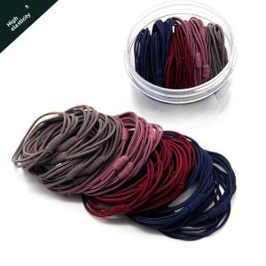 Basic Black Elastic Hair Band for Women High Elasticity Hair Accessory Versatile Simple Style Japanese and South Korean Design