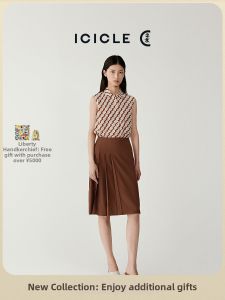 ICICLE | Summer Silk Crepe Knee-length Skirt