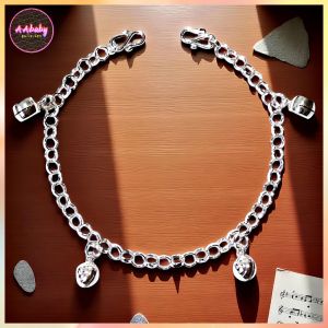🌈AAbaby Galleries AA406 Original Baby Silver Anklet Bracelet Eye-Drum Bell & Mix Drum (Rantai Kaki/Tangan/Gelang Bayi/Kanak)