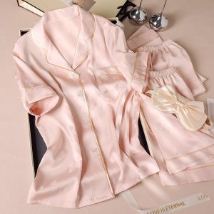 Bộ đồ ngủ 3 mảnh nữ MiiOW Cat Face bằng chất liệu polyester có đệm ngực