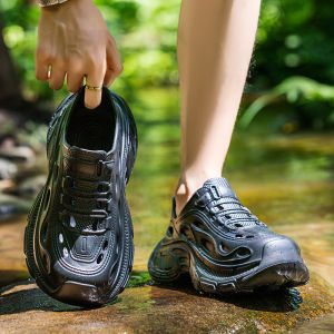 Mens Outdoor Summer Wearable Anti-Odor Anti-Slip Wear-Resistant Fishing Driving Beach Water Crossing Stream Shoes EVA Material