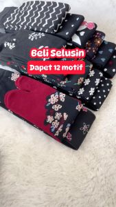 6PASANG(SELOSIN)KAOS KAKI JEMPOL MUSLIM PREMIUM MOTIF HENA