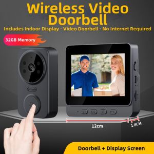 NIOYE | Wireless Video Doorbell Display Camera Night Recording Intercom