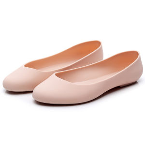 Versatile Crystal Plastic Flat Work Dance Shoes Womens Slip-On Shoes Anti-Slip Rain Shoes Large Size Bean Bean Womens Shoes