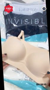 Sorex Invisible Bra Tanpa Kawat Busa Kait 4 Half Cup B Seamless Strapless SOY Bra Harian BH 9830
