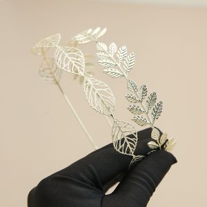 Metal Retro Leaf Headband Korean Fashion Hollow Leaf Headband Bridal Wedding Hair Accessories for Women