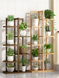 Indoor Living Room Multi-layer Floor-standing Solid Wood Plant Stand European Style Succulent Green Ivy Shelf Flower Rack