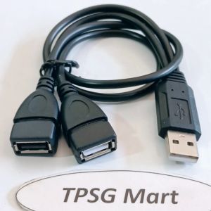 Cáp nối dài và chia USB 1 ra 2 / 1 đầu kết nối tín hiệu các thiết bi ngoại vi 1 đầu chỉ cấp nguồn 5V