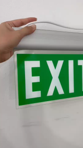 แพคคู่(1กล่อง มี 2ชิ้น) ป้ายทางออก LED EXIT LIGHT ป้าย EXIT ป้ายอะคริลิคเรืองแสง เเบบ 2 ด้าน