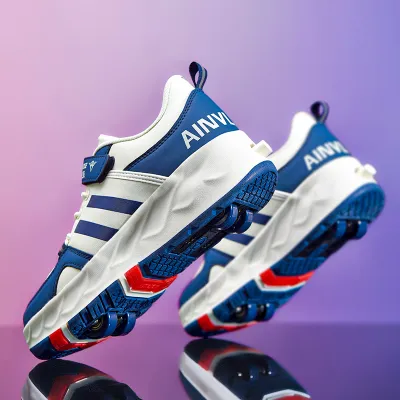 Four-wheel Retractable Skating Shoes