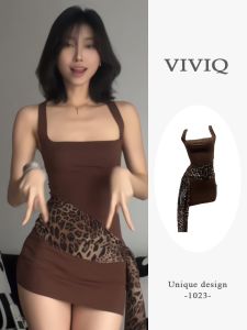 Độc Đáo Châu Âu Và Mỹ Gợi Cảm Dây Đeo Vai Đầm Nữ Mùa Hè Mới Nhỏ Crowd Da Báo In Hình Hoa Báo Thon Gọn Váy Ngắn Quấn Quanh