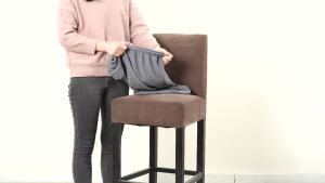 1PC Jacquard Bar Stool Cover Stretch Lift Rotating Chair Slipcovers All inclusive Short Back Chair Covers for Dining Room Hotel