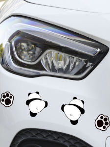 Car Stickers Panda Cartoon Electric Vehicle Creative Body Scratch Cover Decoration Waterproof Small Car Stickers