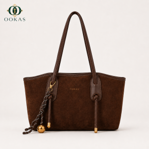 OOKAS Tote Bag for Women Shoulder Bag With Zipper Large Capacity Armpit BagsTrendy Handbag All-matching Underarm Bag