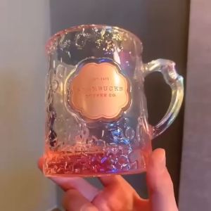 Starbucks China Series Sakura Cherry Blossom Glass Cup
