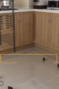 D&D Home l ZH1770 Kitchen Cart Microwave and Oven Stand with Wheels Storage Organizer Shelf Rack