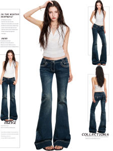 MZVZ | Fashionable Slimming Low Waist Flare Jeans