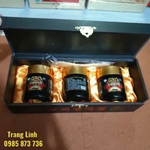 Cao linh chi hộp gỗ đen hàn quốc chính hãng hộp 3 lọ x 120gr - tranglinh